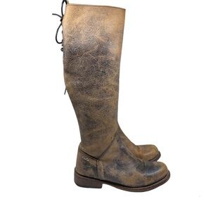 Bed|Stü Black Driftwood Cambridge Knee High Boots Distressed Size 6.5